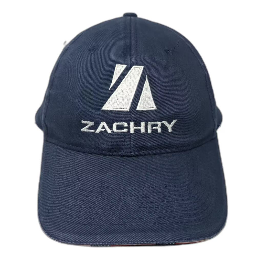 Falcon Headwear Zachry Group Logo Blue White Cap OSFA Strapback USA Flag